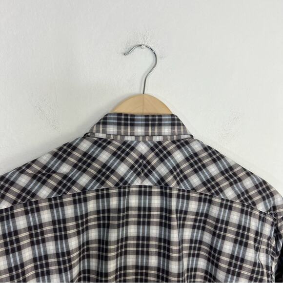 Billy Reid Standard Cut Plaid Check Button Down Shirt Size Medium - Picture 10 of 14